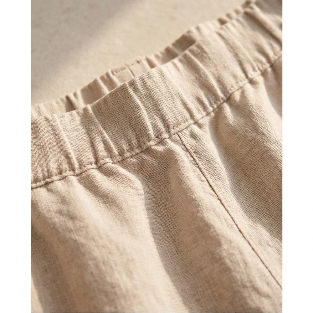J. JILL Pure Jill Linen‎ Cropped Pants Womens 3X Elastic Waist Casual Pockets - Picture 3 of 10